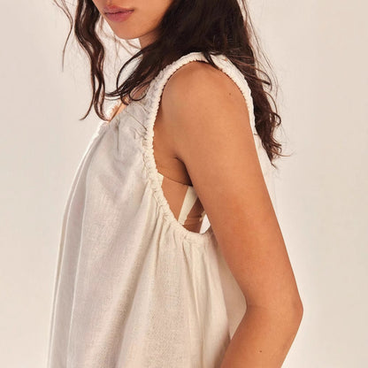 Dress for Women – Sleeveless – 100% Cotton – Loose Fit – Short and Airy – Casual Style
