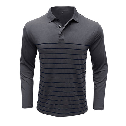 Men's Pique Sweater – Slim Fit – Cotton Knit – Elegant Stripe Pattern