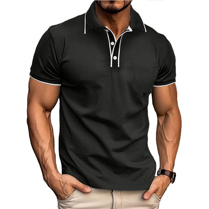 Men's Pique Shirt – Athletic Fit – Cotton Blend – Short Sleeve Casual