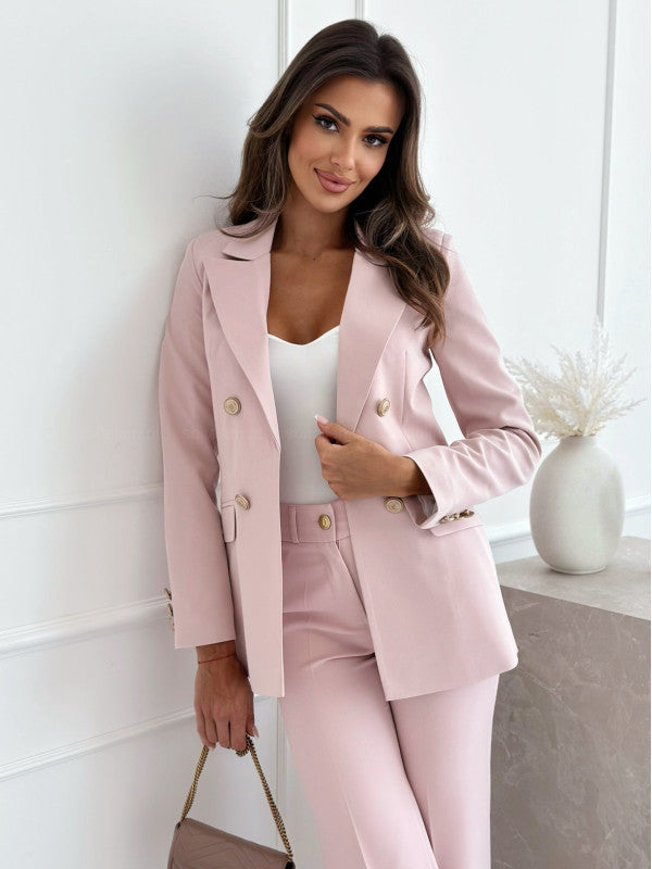 Women's Blazer – Tailored Fit – Double-Breasted – Wool Blend – Classic Cut