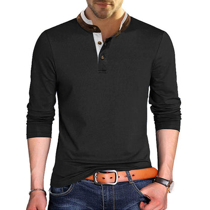 Men's Shirt with Long Sleeves – Slim Fit – Modern Collar – Comfortable Cotton