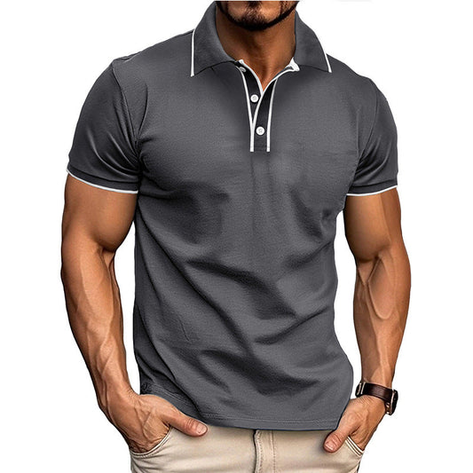 Men's Pique Shirt – Athletic Fit – Cotton Blend – Short Sleeve Casual