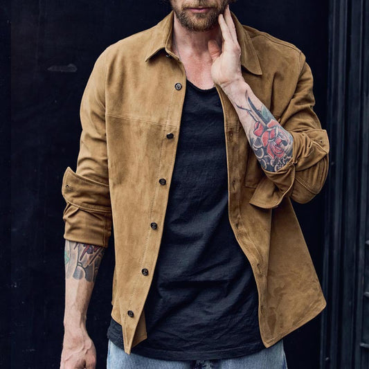 Men's Jacket – Relaxed Fit – Button Front – Soft Texture – Classic Cut