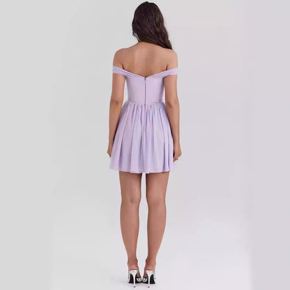 Dress for Women – Mini Dress – Off Shoulder – Bow Detail – Light and Airy Fit