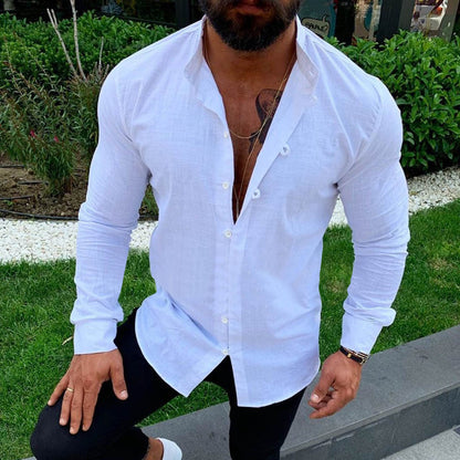 Men's Shirt – Slim Fit – Cotton – Tailored Placket – Long Sleeves