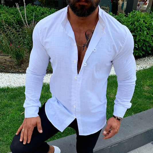 Men's Shirt – Slim Fit – Cotton – Tailored Placket – Long Sleeves