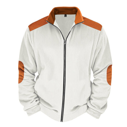 Men's Jacket – Quilted Design – Regular Fit – Contrasting Sleeves – Zipper