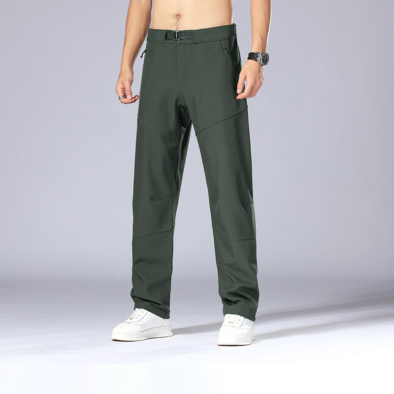 Men's Trousers – Relaxed Fit – Adjustable Waistband – Zipper Pockets – Breathable Fabric