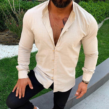 Men's Shirt – Slim Fit – Cotton – Tailored Placket – Long Sleeves