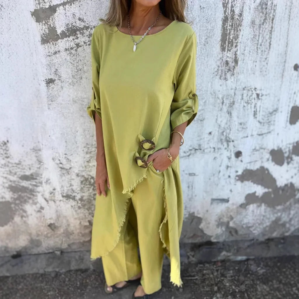 Dress for Women – Oversized Fit – Soft Cotton Feel – Buttons on the Side