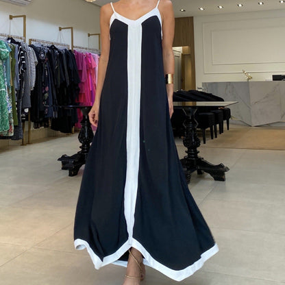 Dress for Women – Maxi Length – Loose Fit – Thin Straps – Light and Airy Fabric