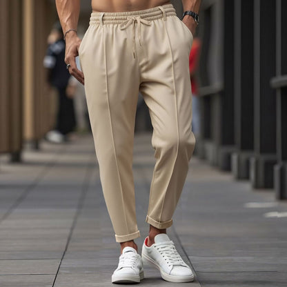 Sweatpants for Men – Straight Fit – Elastic Waist with Drawstring – Soft Cotton Blend