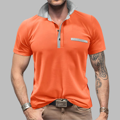 Men's Pique Shirt – Slim Fit – Cotton Blend – Modern Collar – Chest Pocket