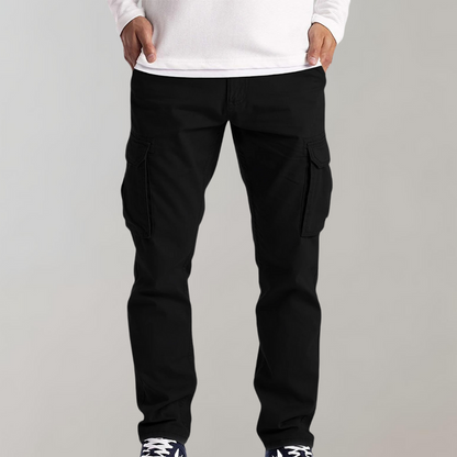 Men's Cargo Pants – Cotton – Regular Fit – Straight Legs – Multi-Pockets