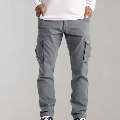 Men's Cargo Pants – Cotton – Regular Fit – Straight Legs – Multi-Pockets