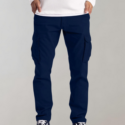 Men's Cargo Pants – Cotton – Regular Fit – Straight Legs – Multi-Pockets