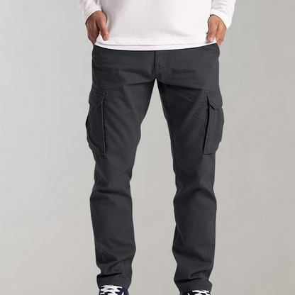 Men's Cargo Pants – Cotton – Regular Fit – Straight Legs – Multi-Pockets