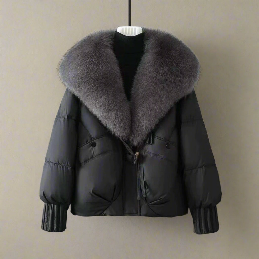 Giulia Relaxed Fit Puffer Jacket | Fur Collar Puffer Jacket