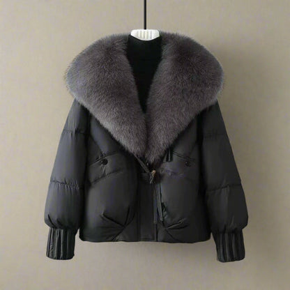 Giulia Relaxed Fit Puffer Jacket | Fur Collar Puffer Jacket
