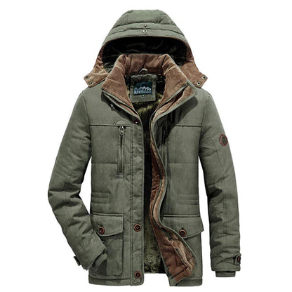 Men's Jacket – Regular fit – Water-repellent – Removable hood – Fleece-lined – Adjustable cuffs