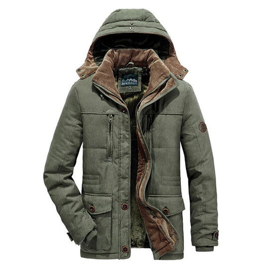 Men's Jacket – Regular fit – Water-repellent – Removable hood – Fleece-lined – Adjustable cuffs