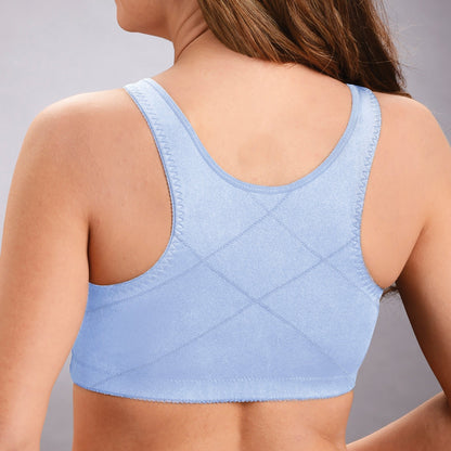 Women's Bra without Underwire – Full Support – Breathable Comfort – Front Closure – Soft Fit
