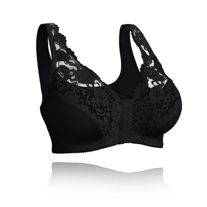 Women's Bra without Underwire – Full Support – Breathable Comfort – Front Closure – Soft Fit