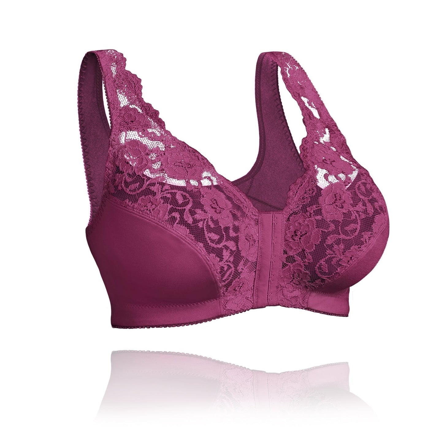 Women's Bra without Underwire – Full Support – Breathable Comfort – Front Closure – Soft Fit