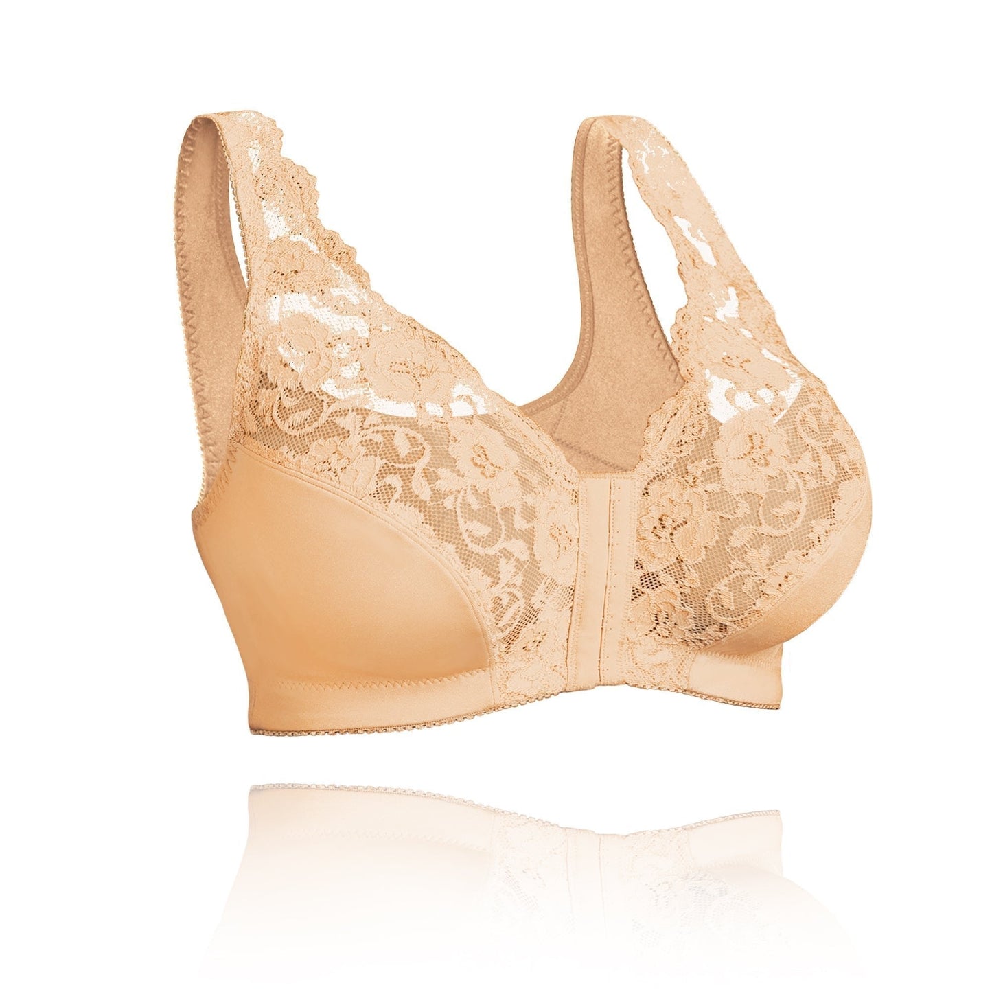 Women's Bra without Underwire – Full Support – Breathable Comfort – Front Closure – Soft Fit