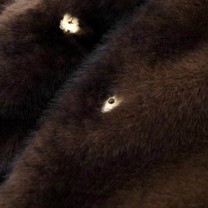 Coat in Faux Fur for Women – Long Elegant Fit – Luxurious and Warm
