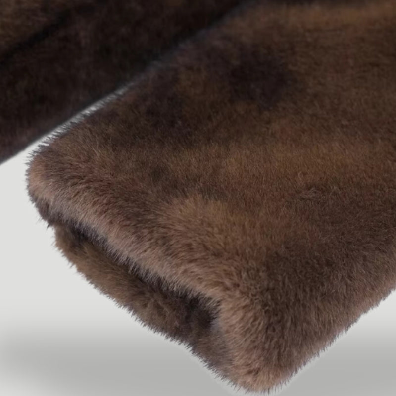 Coat in Faux Fur for Women – Long Elegant Fit – Luxurious and Warm