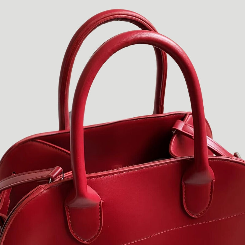 Women's Handbag – Structured Leather – Medium Size – Adjustable Shoulder Strap