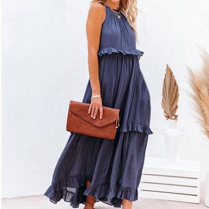 Emmy - Elegant Sleeveless Maxi Dress with Ruffles
