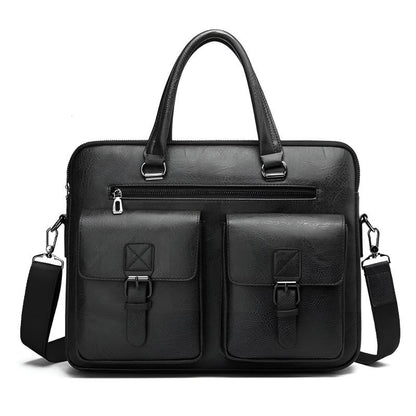 Logan Leather Structured Messenger Bag | Top-Handle Messenger Bag