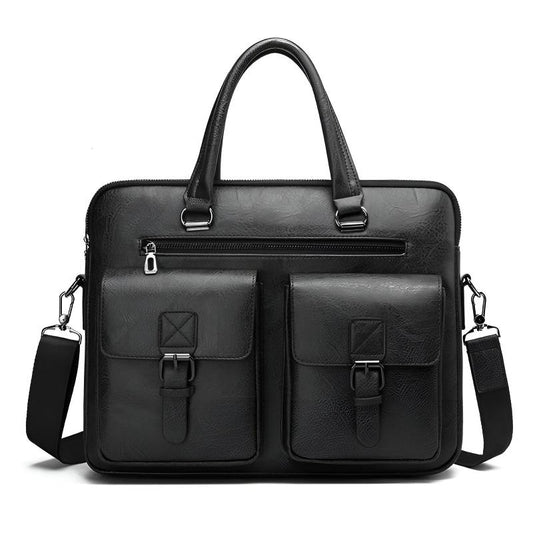Logan Leather Structured Messenger Bag | Top-Handle Messenger Bag