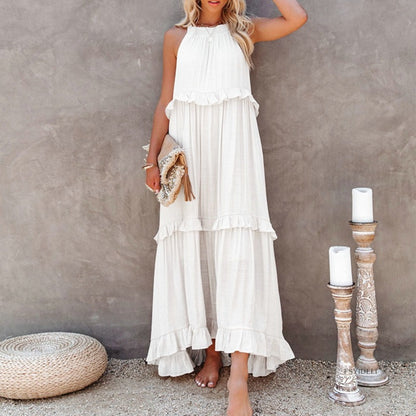 Emmy - Elegant Sleeveless Maxi Dress with Ruffles