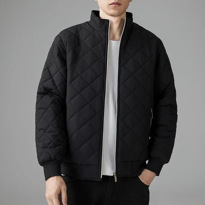 Lucas Relaxed Fit Quilted Jacket | Stand-Up Collar Jacket
