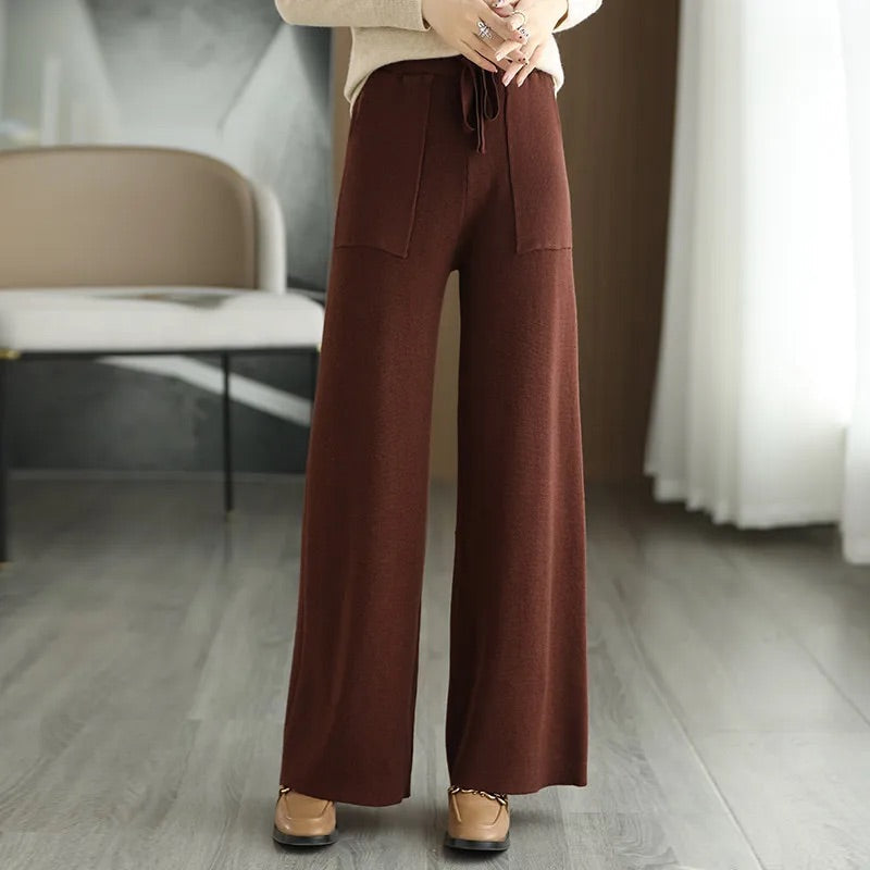 Aurora Wide Leg Pants | Full-Length, Patch Pockets Wide Leg Pants