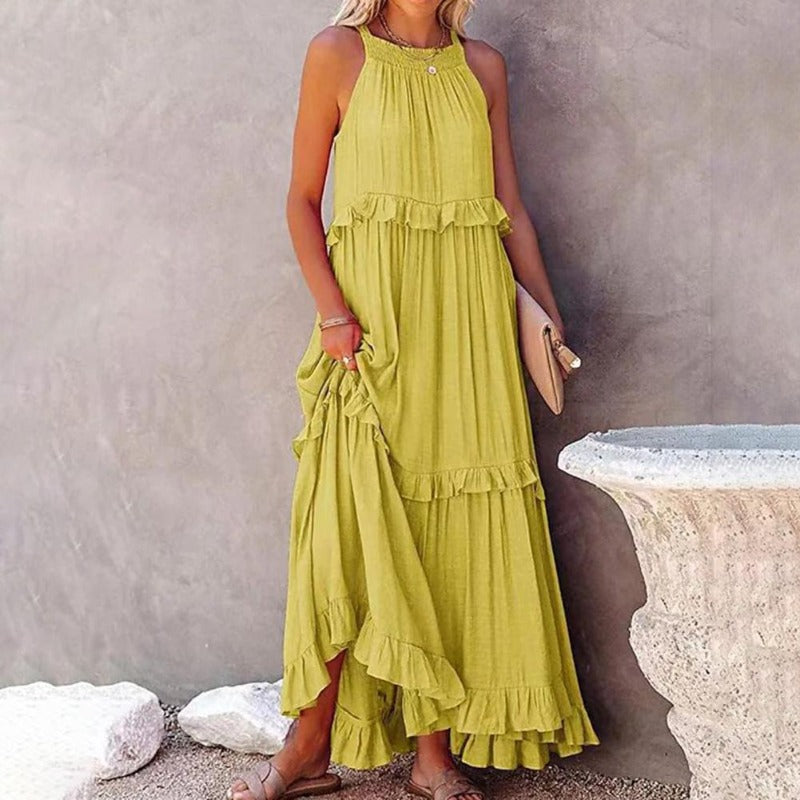 Emmy - Elegant Sleeveless Maxi Dress with Ruffles