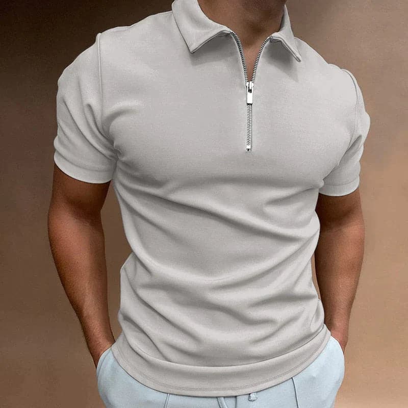 Justian - High Quality Polo Shirt with Zipper