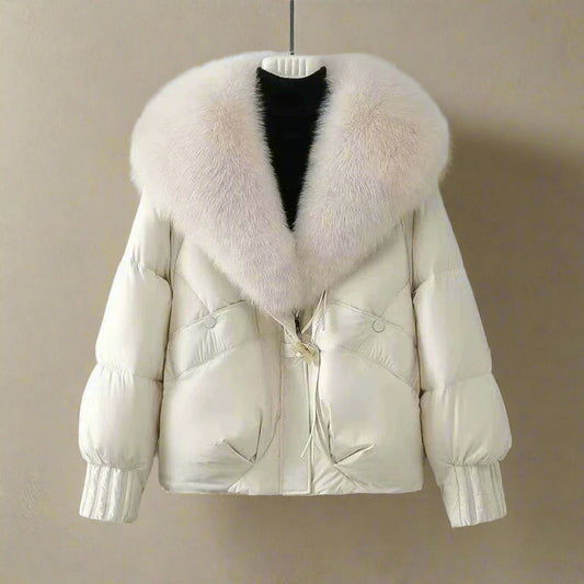 Giulia Relaxed Fit Puffer Jacket | Fur Collar Puffer Jacket