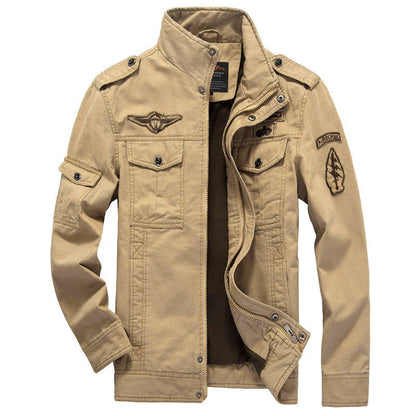 Men's Utility Jacket – Windproof Waterproof – Structured Fit – Stand Collar – Flap Pockets