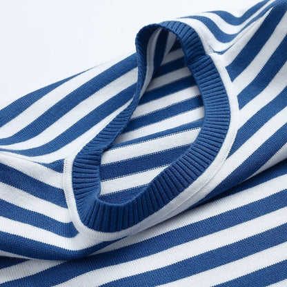 Women's Long-Sleeve T-Shirt – Comfortable Cotton – Classic Stripe Pattern – Relaxed Fit