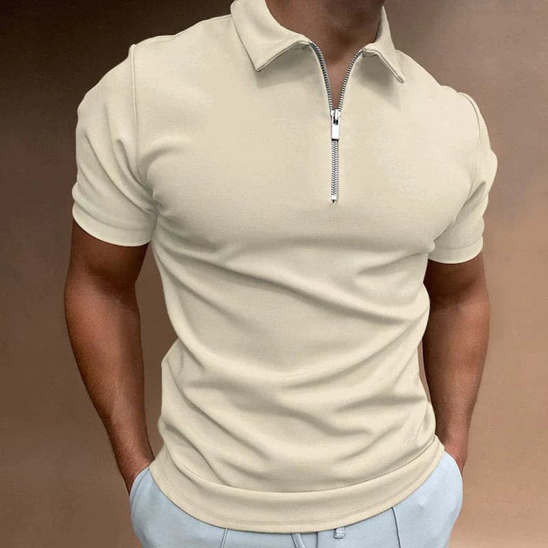 Justian - High Quality Polo Shirt with Zipper