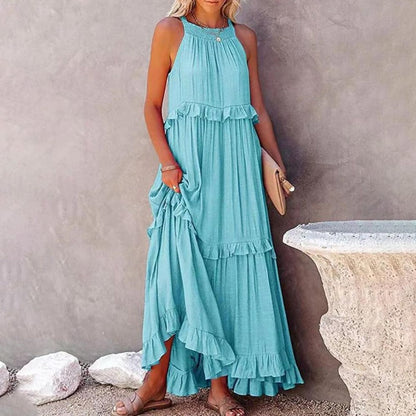 Emmy - Elegant Sleeveless Maxi Dress with Ruffles