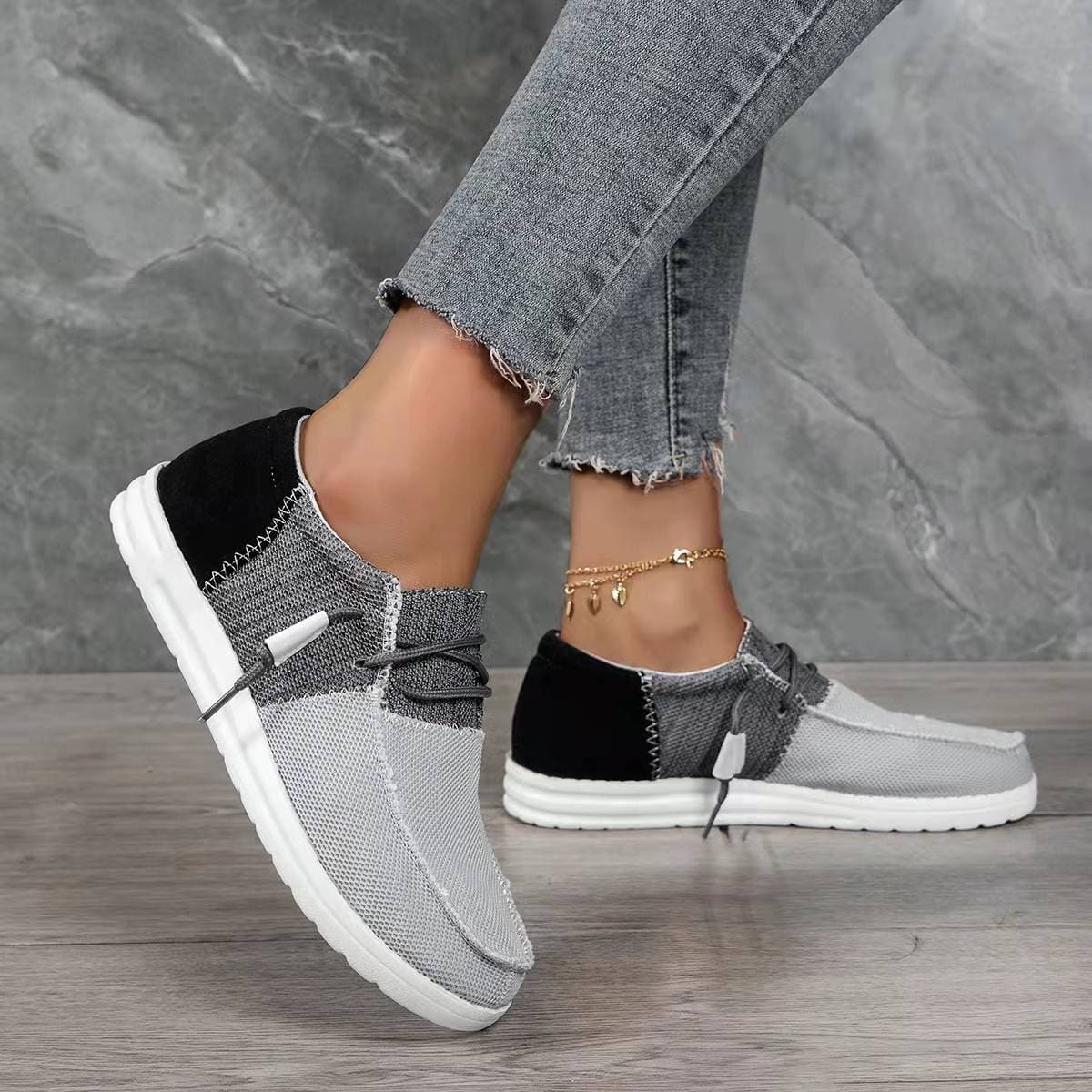 Women's Slip-On Shoes – Comfortable Mesh – Padded Sole – Relaxed Fit