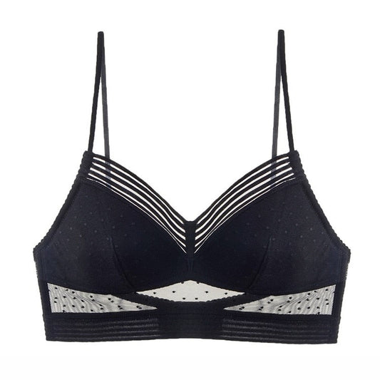 Women's Bra – Seamless Fit – Mesh Details – Breathable Light Support – Open Back