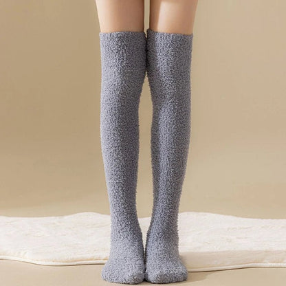 Giorgia Fleece Form-Fitting Knee-High Socks | Loungewear Socks