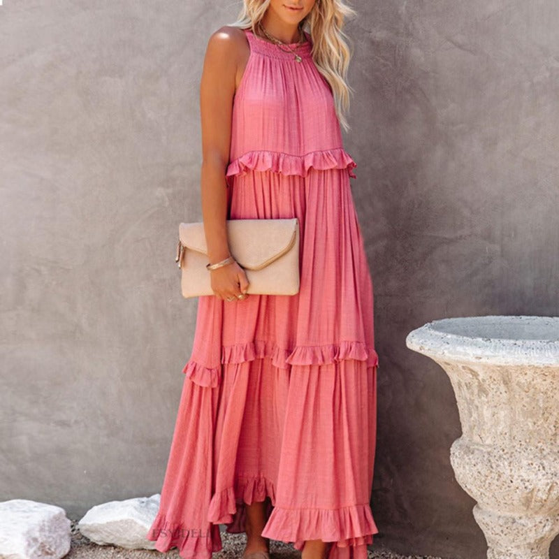 Emmy - Elegant Sleeveless Maxi Dress with Ruffles