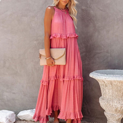 Emmy - Elegant Sleeveless Maxi Dress with Ruffles